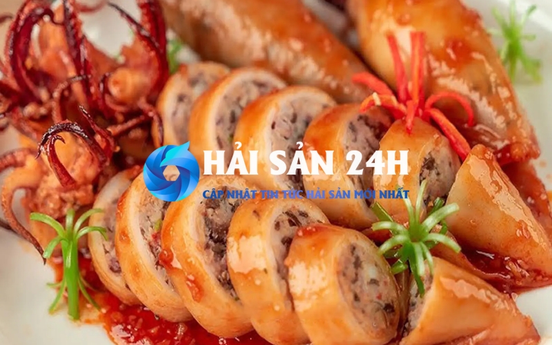 Mực ống - Bí quyết chọn mua và các món ăn từ mực ống siêu ngon 5 Mực ống nhồi thịt