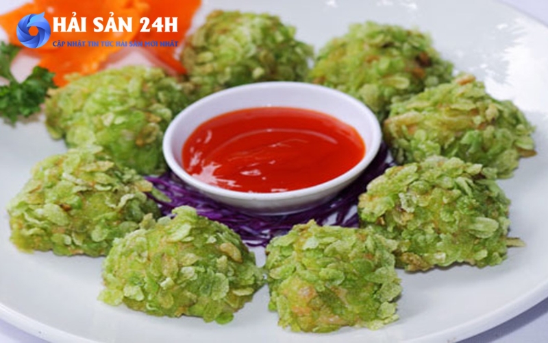 Chả mực cốm xanh