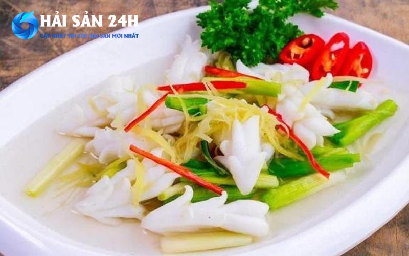 Mực mai hấp gừng sả