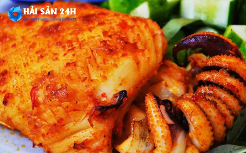 Mực mai nướng sa tế