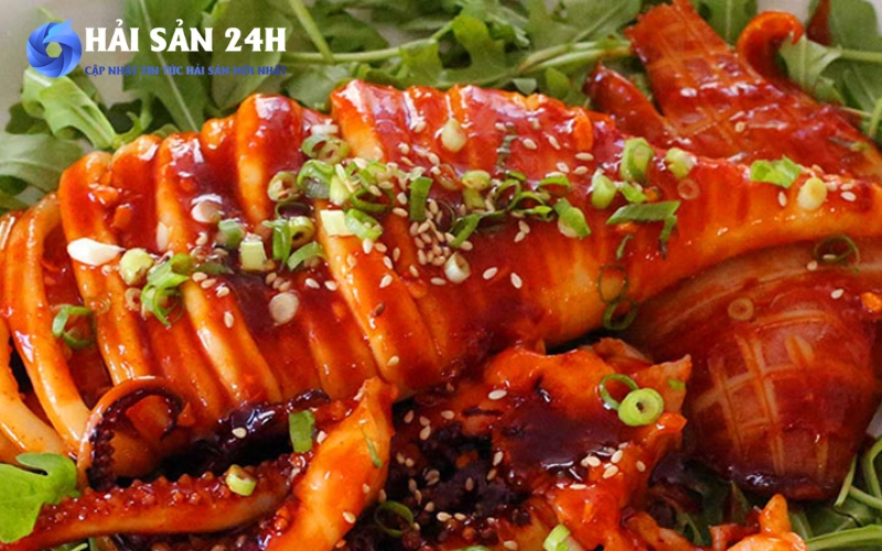 Mực ống nướng sa tế