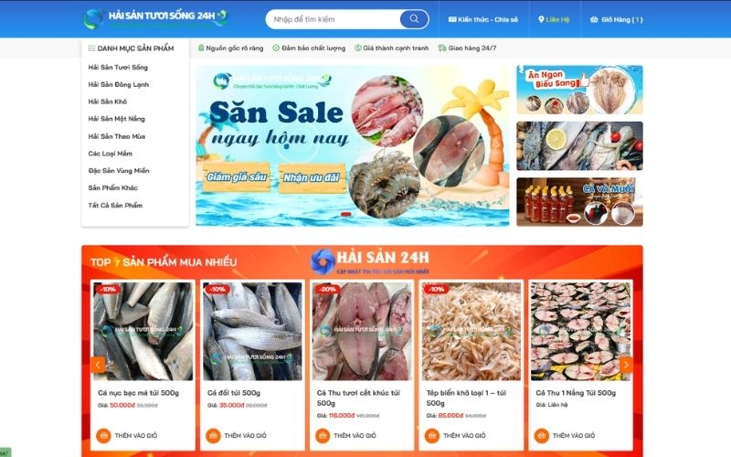 Địa điểm mua bề bề bóc nõn giá tốt tại Hà Nội 4 Cửa hàng Hải Sản Tươi Sống 24h