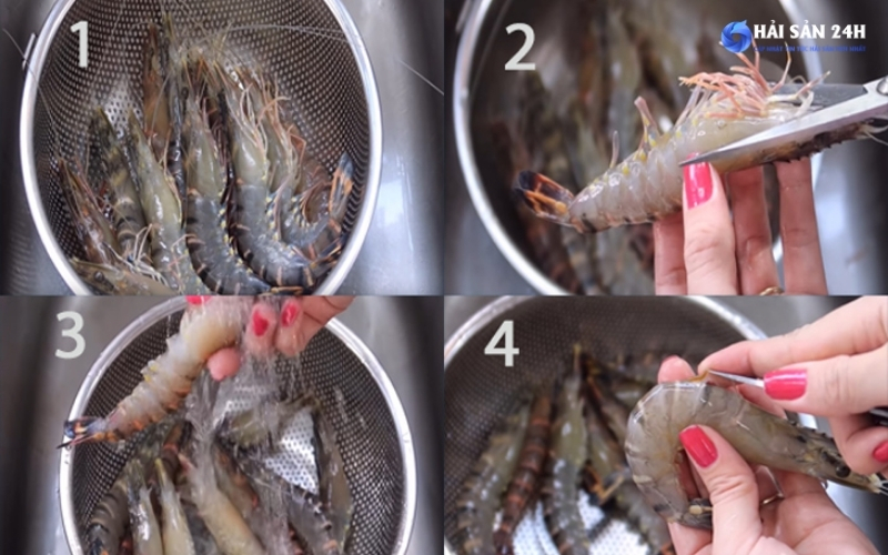 Cách rang tôm ngon chuẩn vị - Bí quyết giúp tôm đậm đà dễ làm tại nhà 4 Sơ chế tôm đúng cách